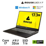 <span class="title">【1位交代】【1万円オフクーポン★〜10/10まで】mouse K7-I7G50BK-A（32GB メモリ搭載モデル） ノートパソコン 17.3型 Core i7-12650H 32GB メモリ 1TB M.2 SSD GeForce RTX2050 マウスコンピューター mouse Office付き 新品 ノートPC（楽天リアルタイムランキング）</span>