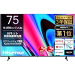 <span class="title">今だけ11%オフ！75インチ4Kスマートテレビがお買い得</span>