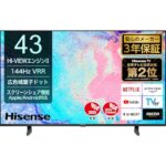 <span class="title">43V型4Kテレビが驚愕の39%OFF！</span>